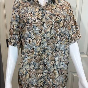Womens Seashell Print silk blouse